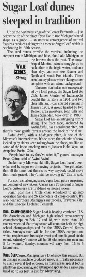 Sugar Loaf Resort - Fri Dec 22 1989 Article (newer photo)